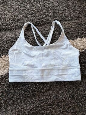 lululemon athletica White Camo Cross-Back Sports Bra